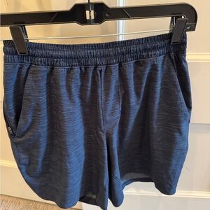 lululemon athletica Men's Dark Blue Athletic Shorts pace breaker 7"